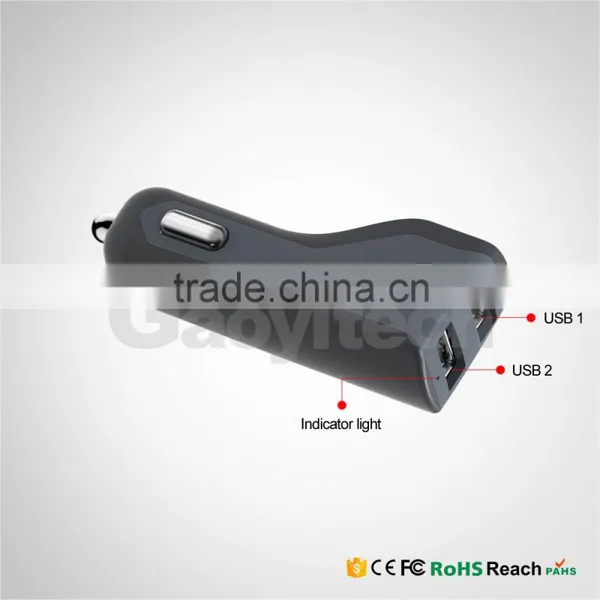 2016 New Power Car Charger Dual USB Port Charger for Smart IC QC3.0 High Charging photo-3