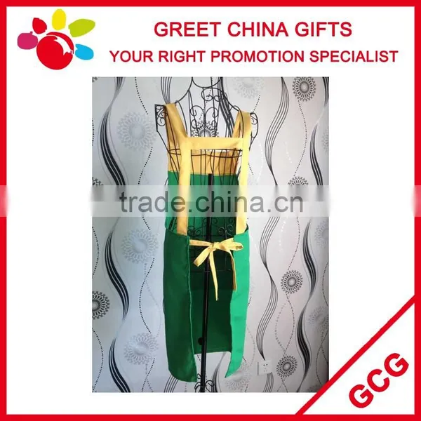 Polyester Cotton Blended Mixed Color Custom Bib Kitchen Apron With Pockets photo-2