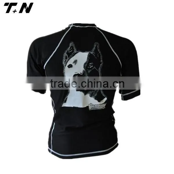 Professional Sublimated Short Sleeve Rash Guard Custom Logo photo-4