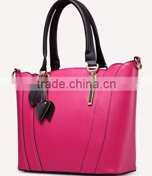 2015 Brand pu Tote Bag High Quanlity Leather Handbag China Factory Women Bag photo-3