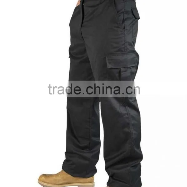 Mens Black Loose Fit Cargo Pants Plus Size photo-2