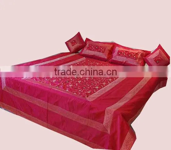Jaipuri Silk Bed Covers Bed Spread from India