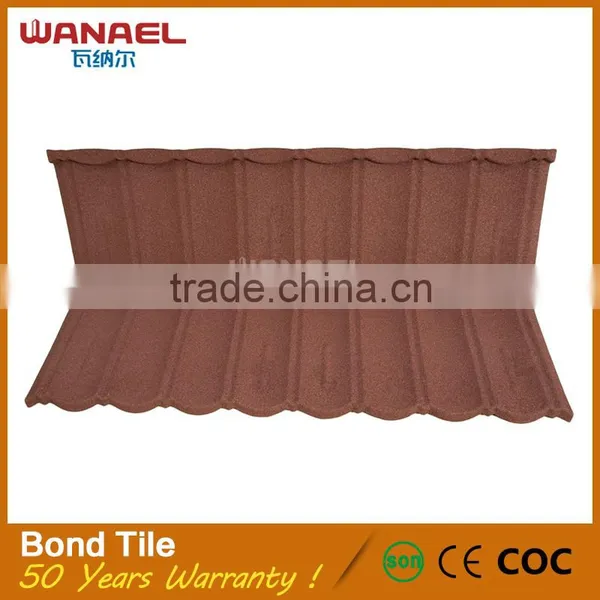 Wanael Building Material Bond Stone Coated Steel Roofing Tiles With Low Price photo-6
