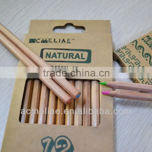 7" Standard Size Hexagonal Shape High Quality 3.0mm Color Lead Natural Wood Colored Pencil photo-2