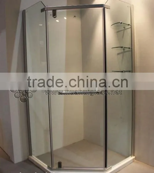 High Quality Diamoned Toughen Glass Shower Corner