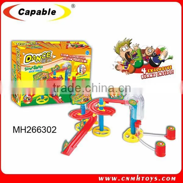 2015 hot dance bean toy &jumping bean toy Pneumatic railway beans