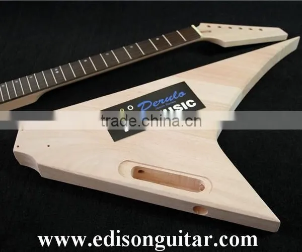 DIY Electric Guitar Kits Solid Mahogany Body Bolt On MX-013 photo-4