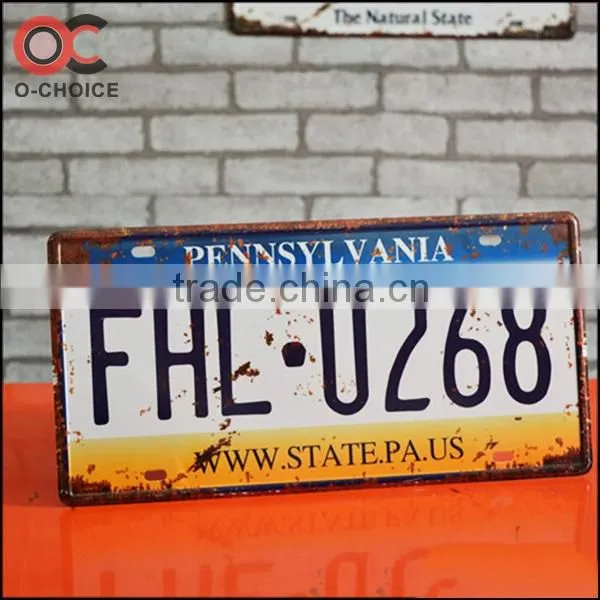 15x31cm Embossed Vintage Tin Signs License Plate photo-3