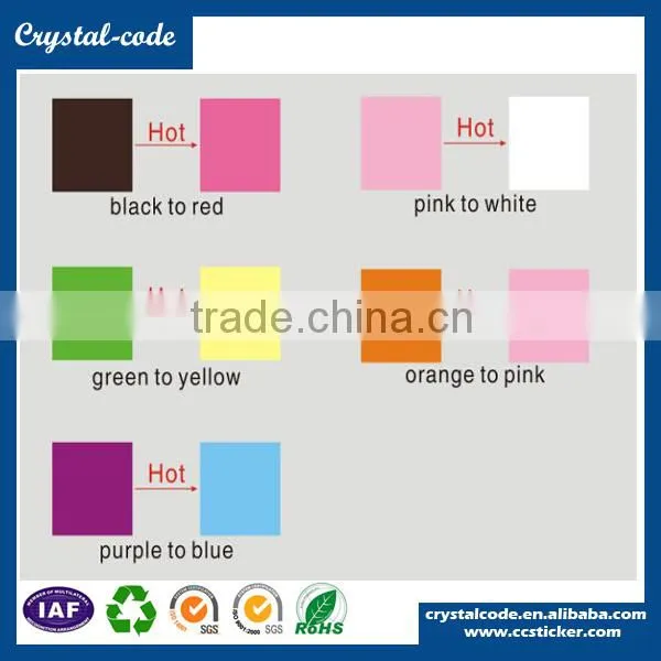 Wholesale Single Use Irreversible PVC Waterproof Temperature Change Label photo-2