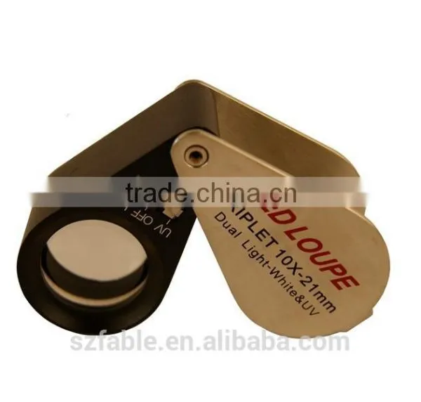 Two Colors of UV Light and White Light Jewelry Loupe With Magnification of 10X photo-4