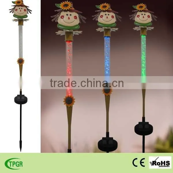 Scarecrow Led Solar Light Garden Stake Lawn Ornament for Autumn Decoration