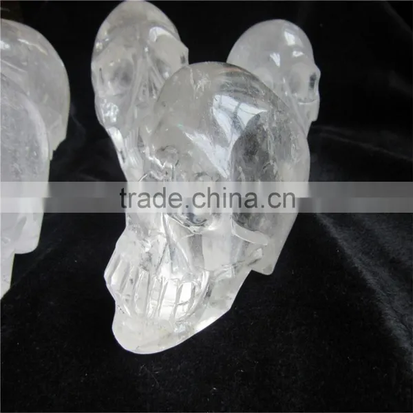 Hot Sale Natural Clear White China Crystal Skull photo-6