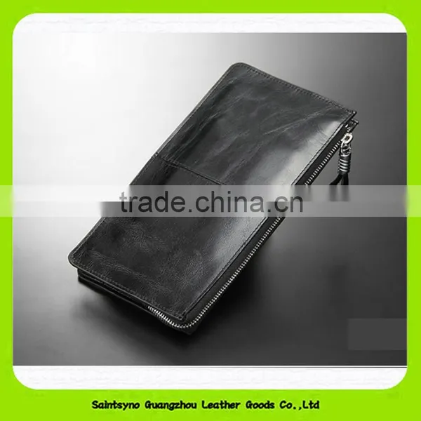 15714 Brand RFID Wallet Real Leather RFID Blocking Travel Wallet Men photo-2