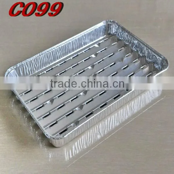 Disposable Aluminium Foil Korea BBQ Grill Pan C099