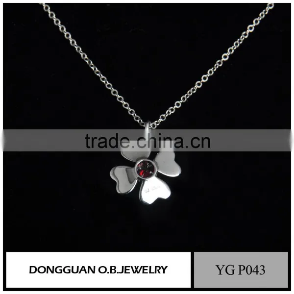 Wholesale Fashion Necklace Jewelry 925 Sterling Silver Crystal Flowers Necklace photo-2