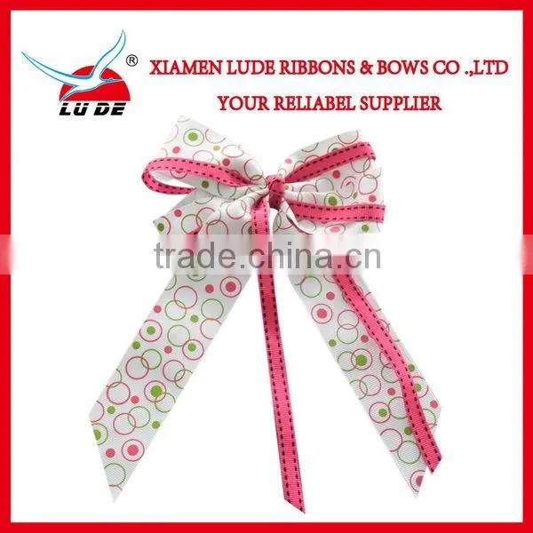 Gift Packing Use Printed Ribbon Bows With Elastic Loop photo-6