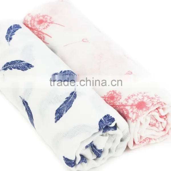 Hot Sales 100% Cotton Muslin Baby Swaddle Wholesale 47x47" After Washing photo-5