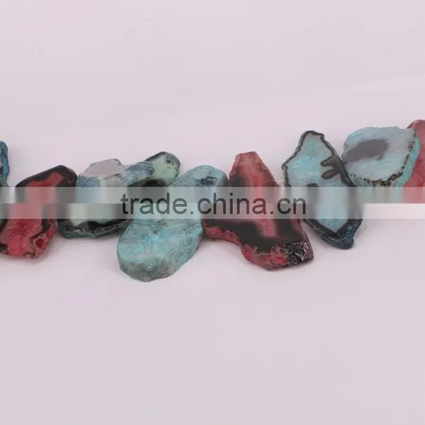 Multi Color Agate Stone Druzy Beads - Agate Connector Stones For Jewelry Making photo-4