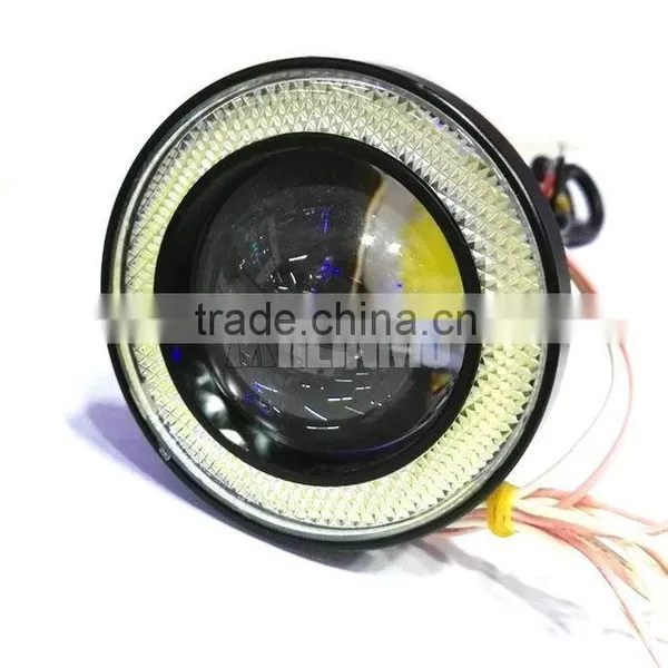 2.5'' Inches Universal Auto Fog Lamp Daytime Driving Lamp,car COB Angel Eyes Projector Lens photo-4