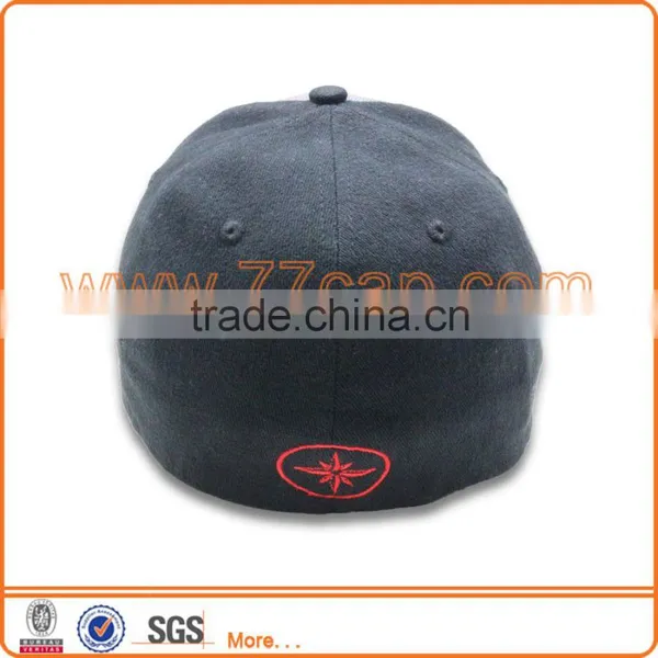 Visor Embroidery Logo Fitted Hat in 6 Panel photo-4