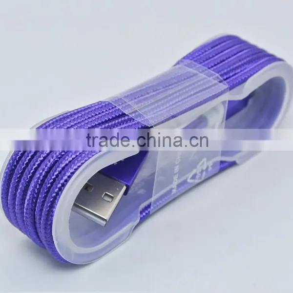Metal Nylon Woven USB Cable With Blister for I6 Usb Cable Bulk for Iphone 7 photo-5