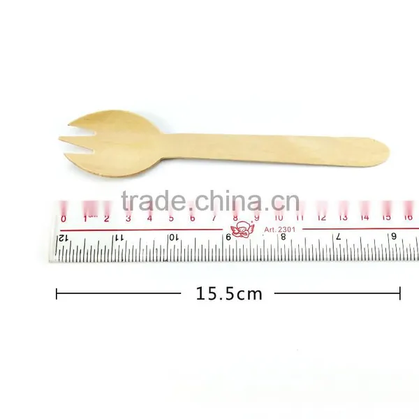 Natural Disposable Wooden Cutlery Spoon Fork Knife photo-4