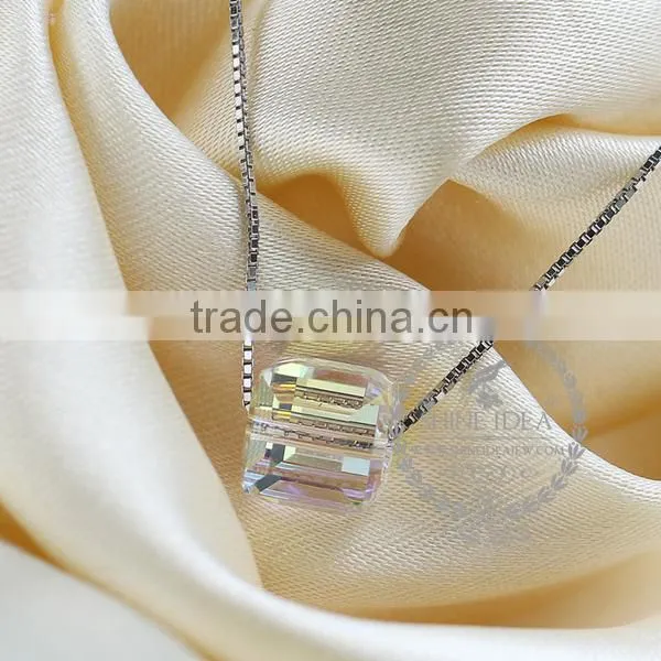 925 Sterling Silver Face Cutting Color Change Necklace Fashion Women Necklace Jewelry Supplies 6360481 photo-2