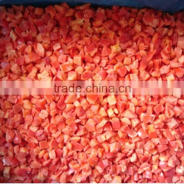 Good Quality 10mm Frozen IQF Red Pepper Dices photo-3