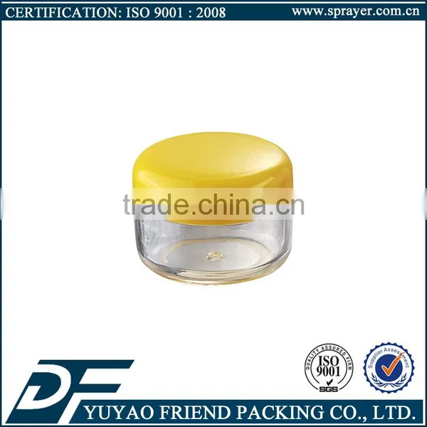 5g PS & PP Plastic Transparent Color Cream Jar