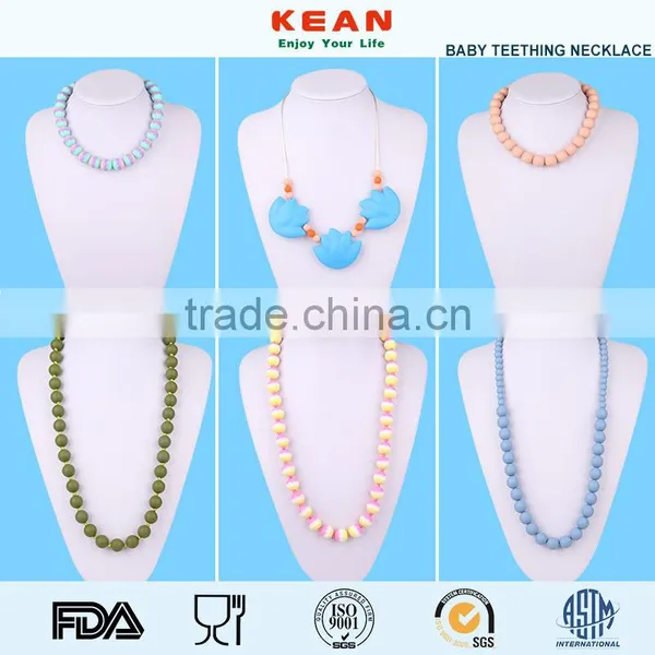 High Quality Silicone Chewable Beads Jewelry Baby Teething Necklace photo-6