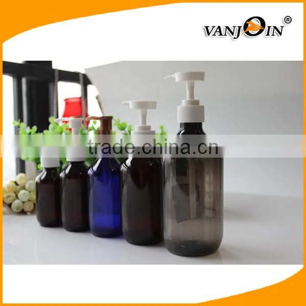 Boston Round Shampoo Lotion Pump Bottle Set With Labels photo-2