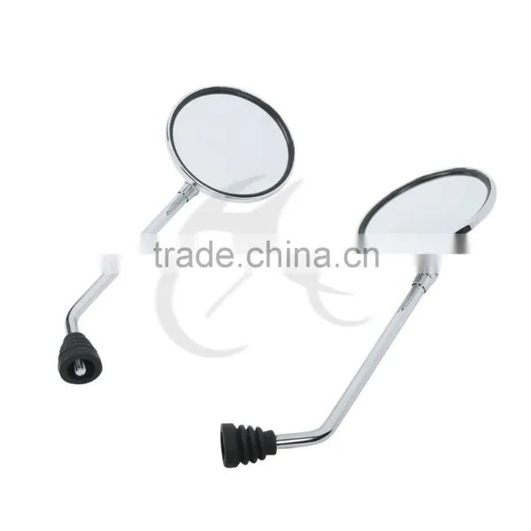 Motorcycle Universal 8mm Round Chrome Left Right Pair Rear View Mirror For Honda photo-2