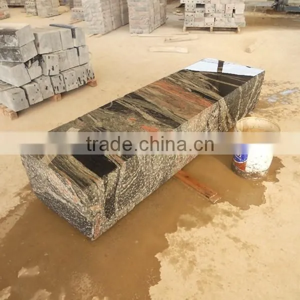 Chinese Juparana Multicolor Red Granite Outdoor Stone Chair photo-5