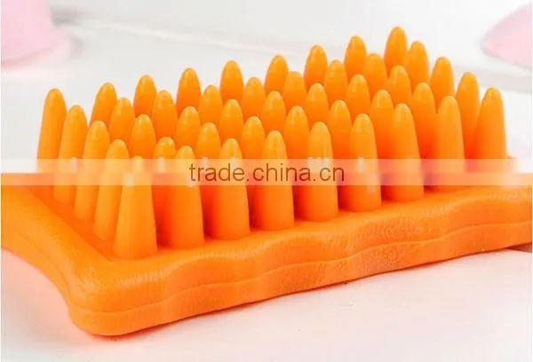 Pet Products Silicone Rubber Pet Brush Dog Cat Sheep Pig Bath Groom Brush photo-3