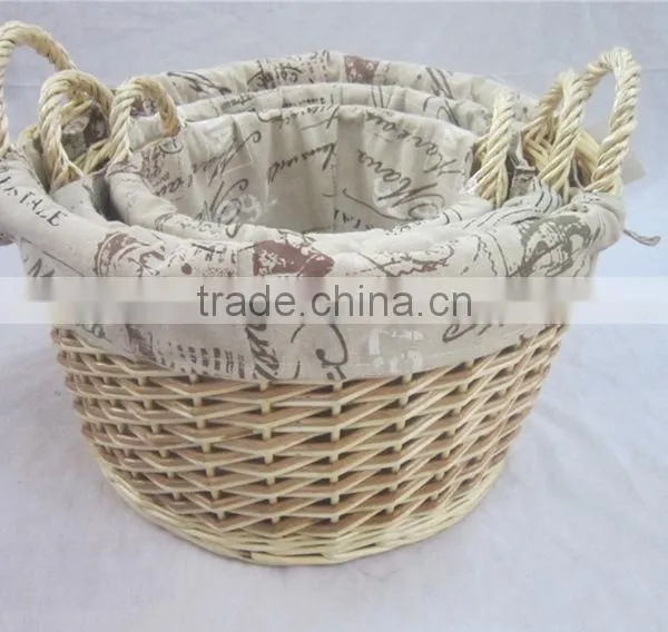 Handmade Wicker Storage Basket Woven Shallow Storage Basket photo-4