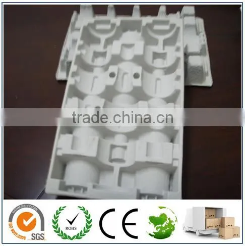 ECO Molded Pulp Wine Pack/Wine Tray/Wine Shipper/3 Bottle Kraft Wine Shipper photo-2