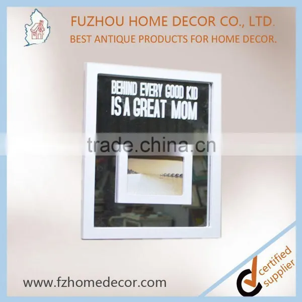 2017 New Design Wooden Printing Photo Frame With Mirror Decor for Family photo-3