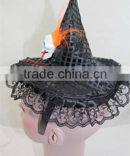 Fashion Halloween Witch Hat Headband Skull Hat Hairband photo-2