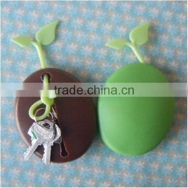 Customized New Coffee Bean Silicone Key and Coin Bag Key Holder photo-3
