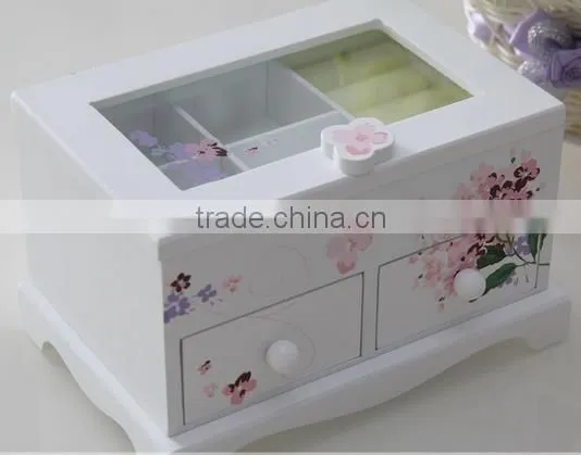 White Wooden Jewelry Box photo-3