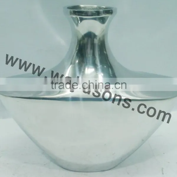 Home Decor Floor Vase , Antique Finish Vase , Tabletop Flower Vase , Metal Flower Antique Vase photo-4
