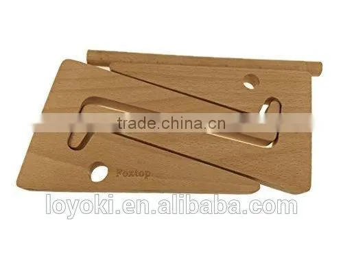 Detachable Mount Holder Cradle Wooden Desktop Stand for Tablets Laptop Beech Wood Laptop Holder photo-4