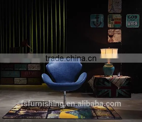 YY209 Voage Egg Commercial Swivel Vintage Retro Cheap Price PU Leather Arm Salon Chair Restaurant Coffee Shop Pub Office Chair photo-6