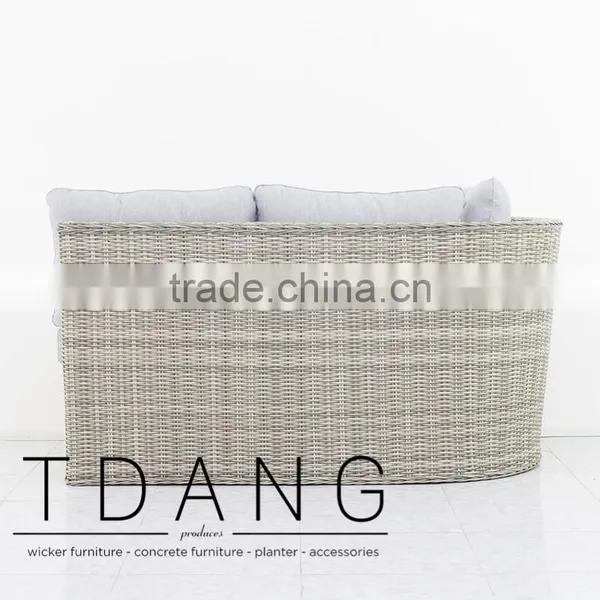 Dreux Right Hand Outdoor Bench - Vietnam Poly Rattan - Wicker Furniture photo-5