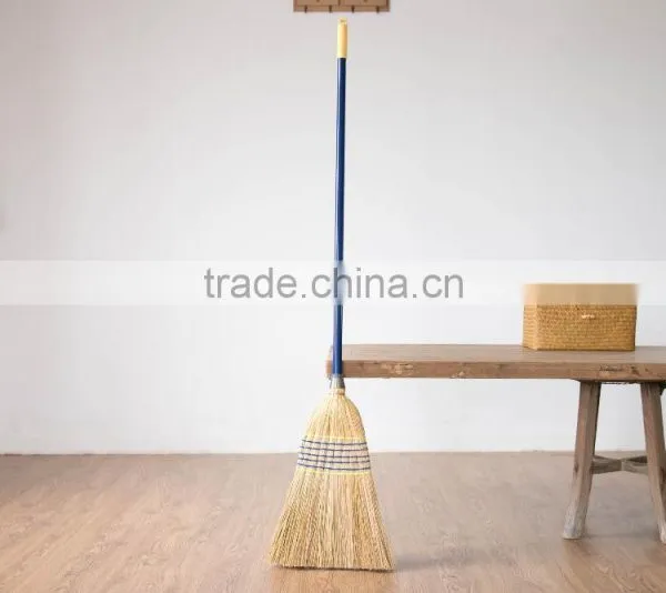 Brooms Factory in China, Garden Tool Long Wood Handle Broom Grass Brooms photo-3