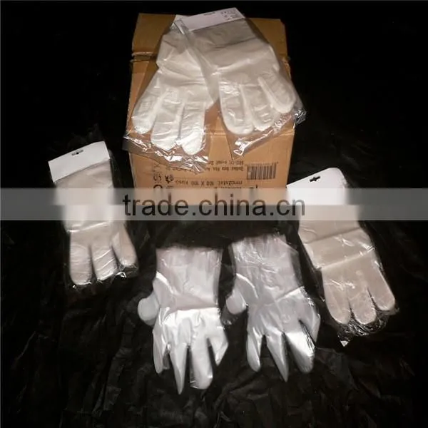 Food Processing Disposable Cleaning Gloves/pe Gloves/plastic Gloves photo-4