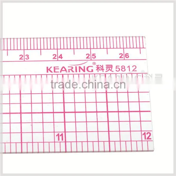 Kearing Flexible L Shaped Ruler 12'' / 26 cm Clear Plastic Garment Design Ruler for Sew Area #5812 photo-3