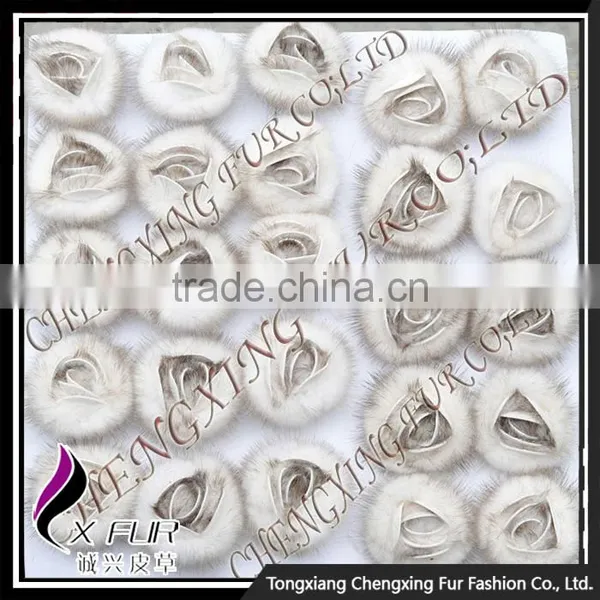 CX-A-25 Wholesale Custom China Supplier Mink Fur Flower Brooch Pins For Coat photo-5