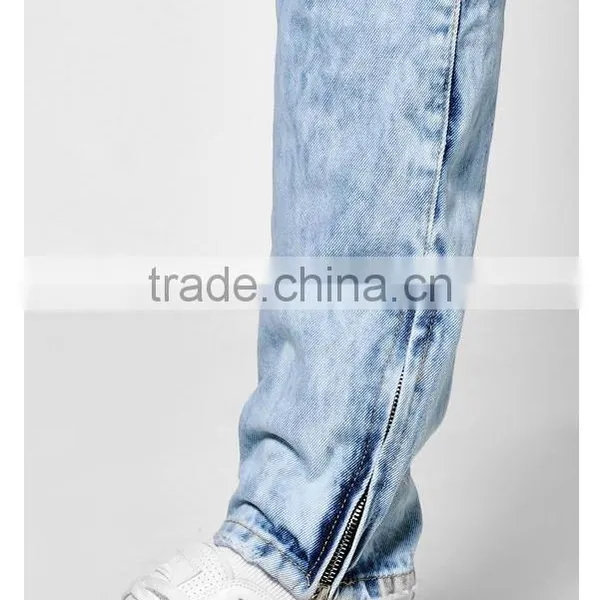 Lastest Men's Broken Holes Denim Jeans Skinny Men Ripped Ankle Zipped Jeans Trousers photo-5