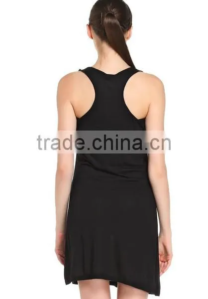 2017 Cheapsale China Supplier Blank T-Shirt Loose Solid Color Summer Casual Women Dress photo-4